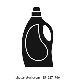 Vector illustration of plastic and bottle symbol. Graphic of plastic and liquid vector icon for Stock.