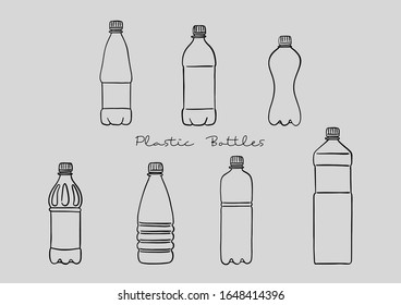 Vector Illustration Plastic Bottles
