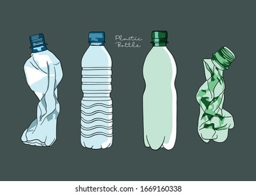 Vector Illustration Plastic Bottles