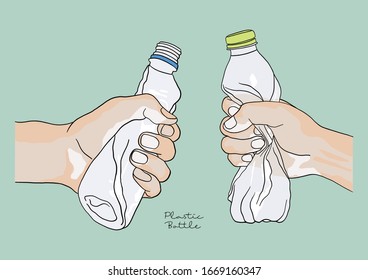 Vector Illustration of Plastic Bottles