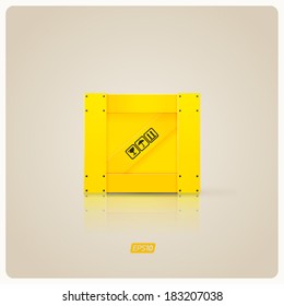 Vector illustration of plastic box icon