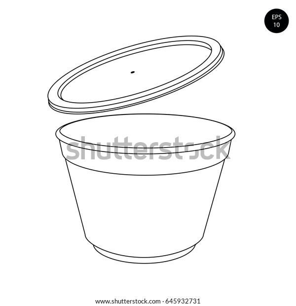 Download Vector Illustration Plastic Container Lid Hot Stock Vector Royalty Free 645932731 PSD Mockup Templates