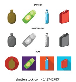 Vector illustration of plastic and container logo. Set of plastic and packaging vector icon for stock.