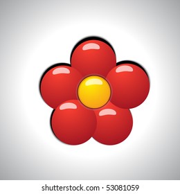 vector illustration plastic flower