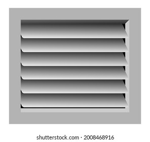 Vector illustration of plastic lattice of ventilation on white background.