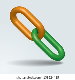 Vector illustration of a plastic links