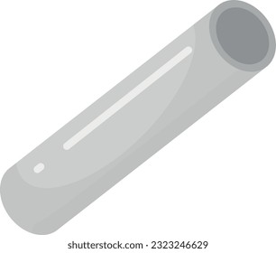 Ilustración vectorial de un tubo de plástico o metal.