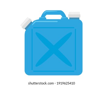 Vector illustration of a plastic tank. Kerosene tank.