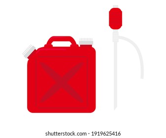 Vector illustration of a plastic tank. Kerosene tank.