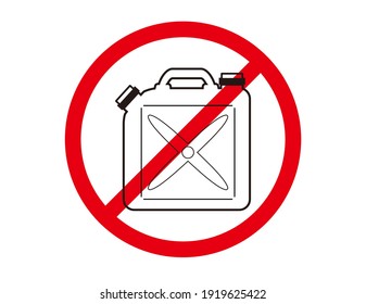 Ilustración vectorial de un depósito de plástico. Tanque de queroseno.