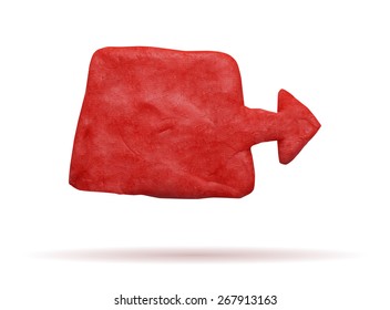 A vector illustration of a plasticine banner.