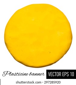 Vector illustration of plasticine banner.