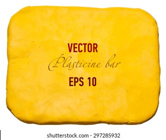 Vector illustration of plasticine banner.