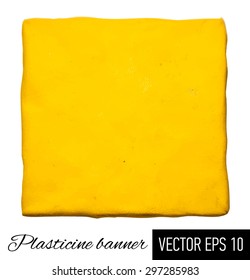 Vector illustration of plasticine banner.