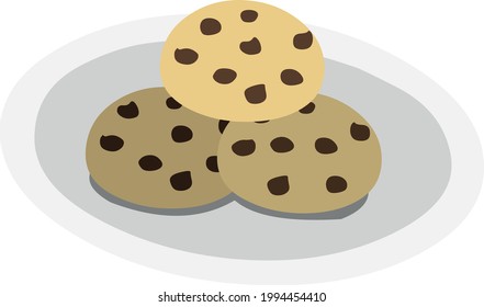 cartoon plate of cookies