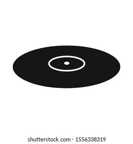 Vector illustration of plate and disc icon. Web element of plate and disk vector icon for stock.