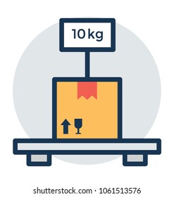 
Vector illustration of a Platform Scale 
