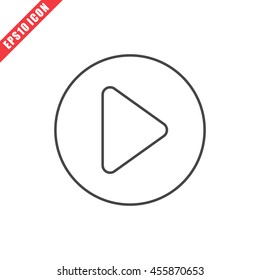 Vector illustration of play button icon