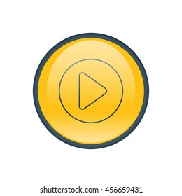 Vector illustration of play button icon