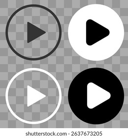 Vector illustration play icon set