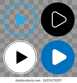 Vector illustration play icon set