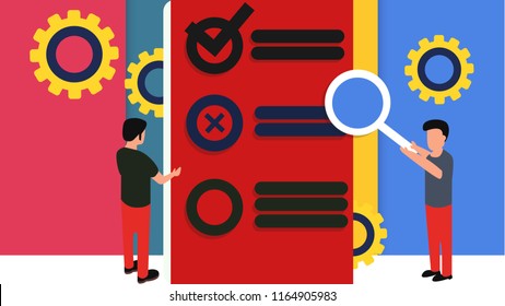 Vector Illustration Play list people Flat Design