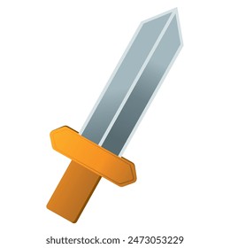 Vector illustration. Player's sword. Minimalism.