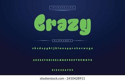 Vector Illustration Playful Handmade Typography. Font For Kids And Games