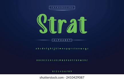 Vector Illustration Playful Handmade Typography. Font For Kids And Games