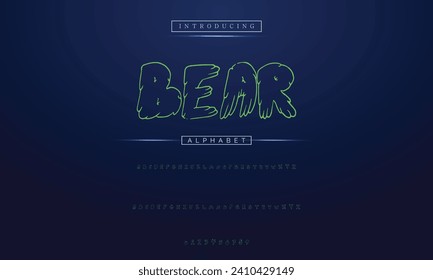 Vector Illustration Playful Handmade Typography. Font For Kids And Games