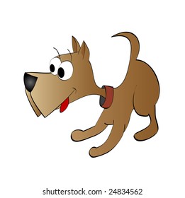 vector illustration of a playful pup