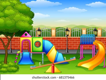 Vector illustration of Playground in the park