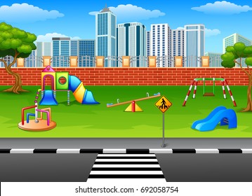 Vector illustration of Playground in the park