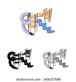 Vector illustration of playground and play icon. Collection of playground and equipment stock symbol for web.
