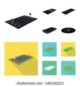 Vector illustration of playground and sport icon. Set of playground and scene stock symbol for web.