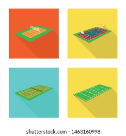 Vector illustration of playground and sport symbol. Collection of playground and scene vector icon for stock.