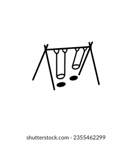 ilustración vectorial de la oscilación del patio de recreo