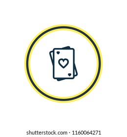 Vector illustration of playing card icon line. Beautiful party element also can be used as poker icon element.
