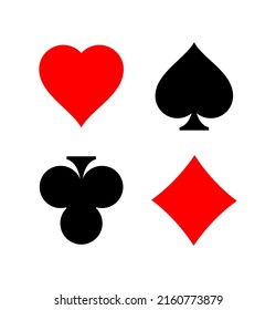 Vector illustration of playing cards suit icon on white background.