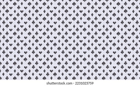 Vector illustration of playing cards suit background. 