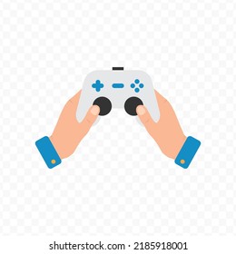 Vector illustration of playing games. Colored vector for website design .Simple design on transparent background (PNG).