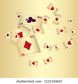 Vector illustration Playing Poker Cards Poster.