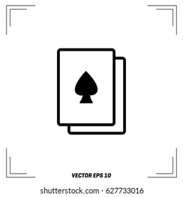 Vector illustration Playing Poker Cards. Winning hand