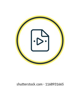 Vector illustration of playlist icon line. Beautiful celebrate element also can be used as media icon element.