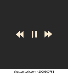 Vector illustration of playlist or playing music tools with pause symbol or pause sign. Music lovers. Suitable for poster, album. 
