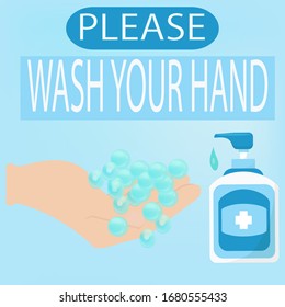 
vector illustration please Wash your hands mandatory sign,Washing hands properly infographic,
Cleanliness and body care concept