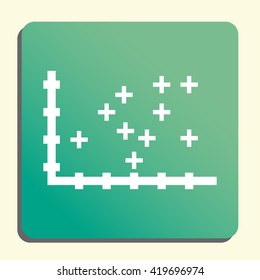 Vector illustration of plotter chart icon. Premium quality web icon.