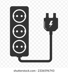 Vector illustration of plugins icon in dark color and transparent background(PNG).