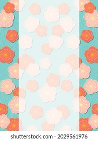 Vector illustration of Plum background (vertical)