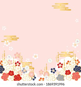 Vector illustration of Plum blossom background